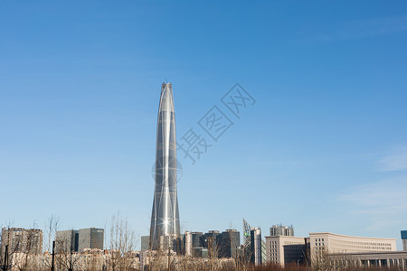 天津周大福金融中心建筑城市高清图片素材