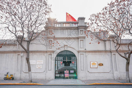 天津庆王府大门背景图片