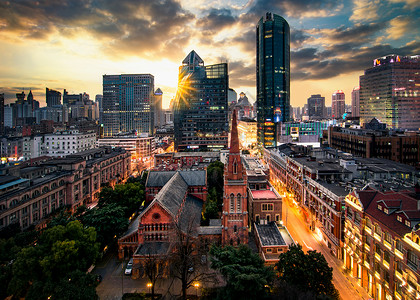 上海圣三一教堂图片素材
