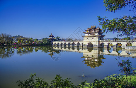 蒙语石桥云南建水双龙桥背景