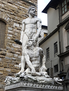 意大利赫拉克勒斯降服卡库斯雕塑图片