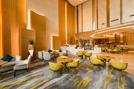 五星级大酒店餐厅内饰环境 背景图片