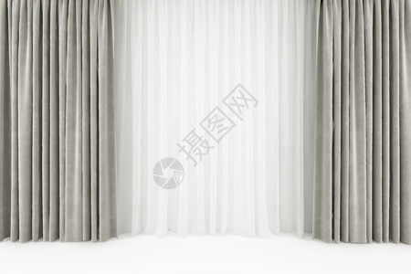单体窗帘设计背景图片
