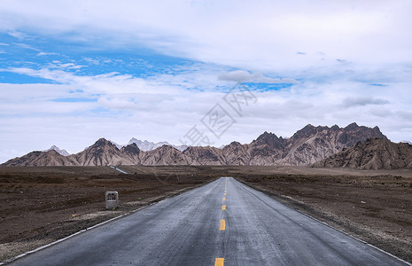 阳光与路素材西藏无人区背景