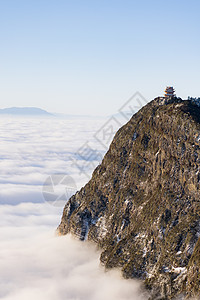 千佛指峨眉山万佛顶背景