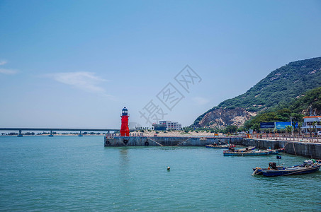 海灯塔南澳岛海滨背景