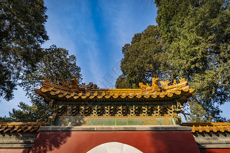 北京景山公园永思殿背景