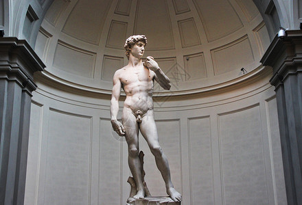英雄雕像意大利佛罗伦萨美术学院大卫雕像背景