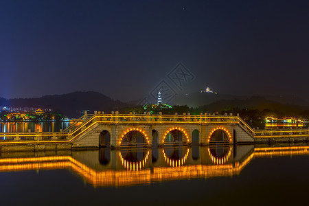 广东惠州西湖夜景风景高清图片素材