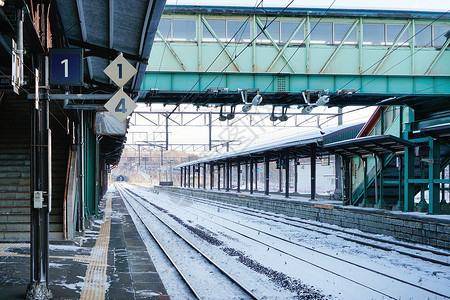 日本jr火车站轨道图片