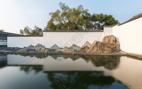 苏州博物馆山水墙图片
