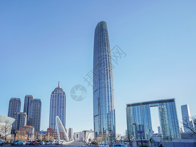 香港环球贸易广场天津海河中心广场公园背景