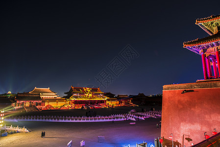 北京故宫紫禁城上元之夜背景图片
