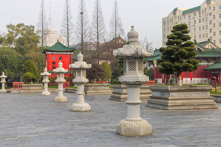 南昌滕王阁广场雕塑背景图片