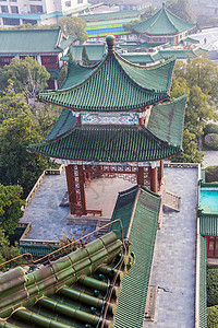 俯瞰南昌滕王阁建筑背景图片