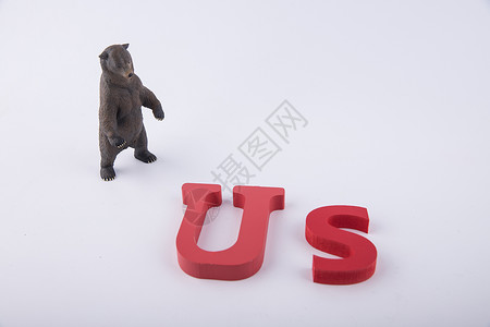 美国熊字母模型小灰熊高清图片