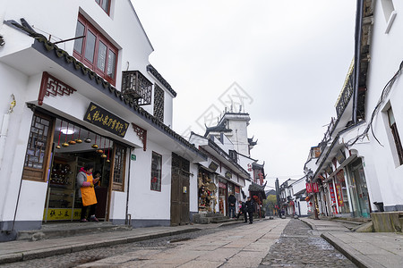 古镇巷子石板路古街高清图片素材