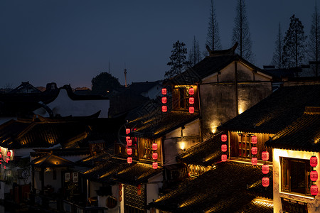 古镇夜景图片