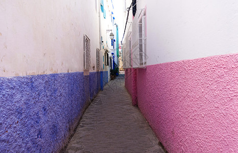 摩洛哥艾西拉涂鸦小镇背景