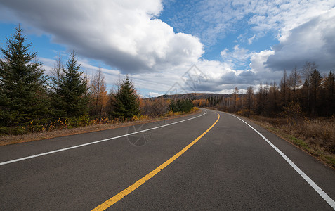 秋天的路秋天路面风景背景