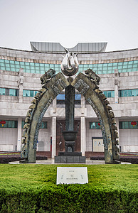 江西省博物馆外景建筑雕塑图片