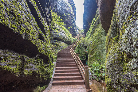 福建连城冠豸山风光背景