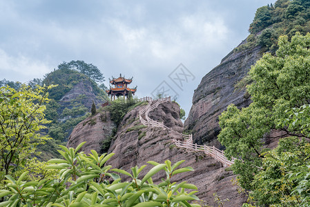 福建连城冠豸山风光背景