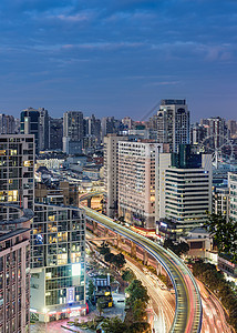 厦门城市夜景车流高清图片素材