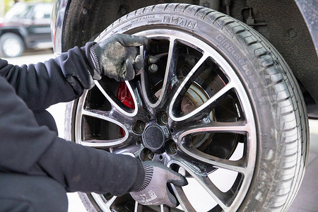 汽修工具汽修安装轮胎细节背景