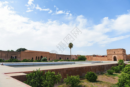 摩洛马拉喀什哥巴迪皇宫遗址高清图片