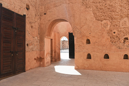 摩洛马拉喀什哥巴迪皇宫遗址建筑高清图片