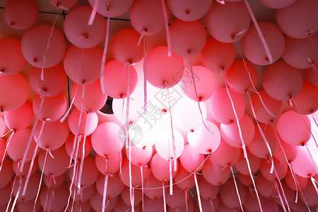 粉色氢气球粉色气球背景