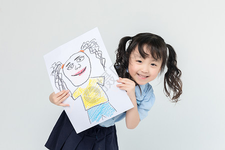 小学生绘画儿童节可爱儿童画画背景