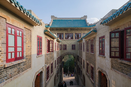 武汉大学樱花城堡旅游高清图片素材