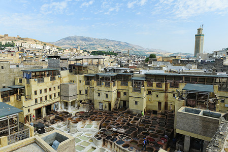摩洛哥菲斯古城背景图片