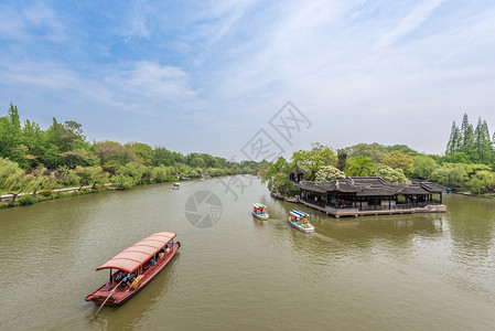 江苏扬州瘦西湖春季风光图片