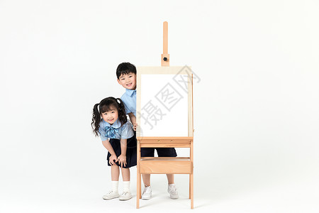 绘画画板可爱儿童绘画班背景