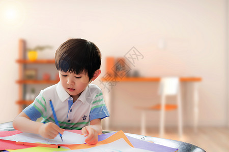 陪孩子做作业做作业的孩子设计图片