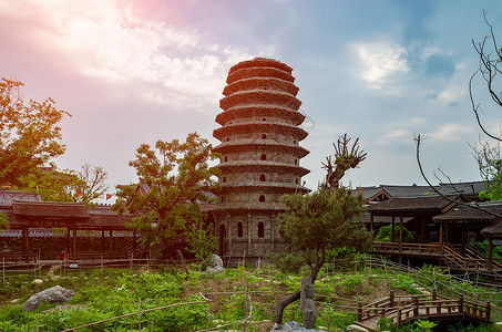 湖北襄阳唐城影视城风景背景