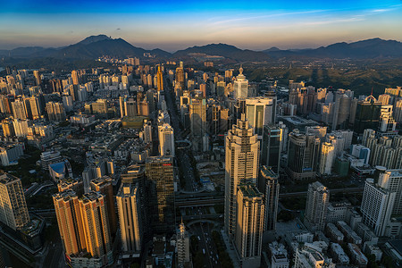 未来房子深圳罗湖区现代城市建筑背景