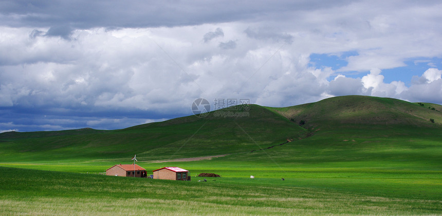 内蒙古草原房屋图片