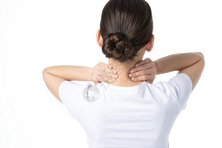背部脊椎女性颈椎病背景