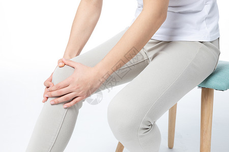 女性膝盖疼膝盖滑块高清图片