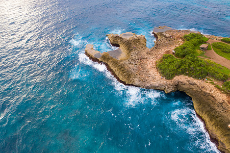 海洋蓝航拍印尼海岛背景