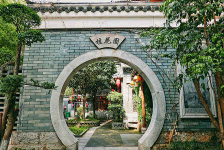 长沙青砖黛瓦中式老街桂花园图片