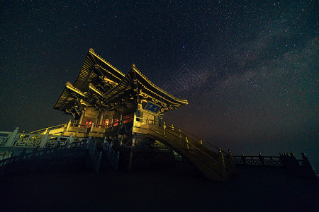 湖北大洪山金顶星空银河背景图片