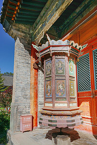 五台山寺庙建筑群背景图片