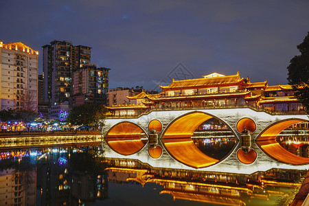 成都九眼桥夜景成都夜景高清图片素材