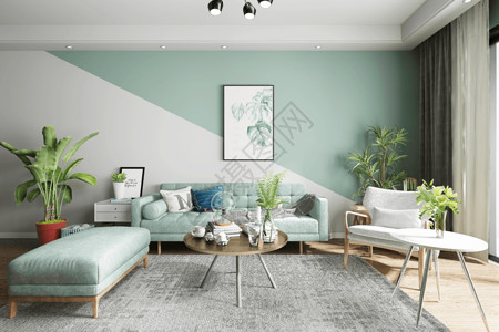 木纹家具温馨的客厅设计图片