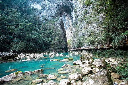 大水流荔波大七孔风景区背景